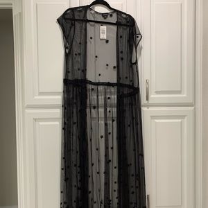 NWT Torrid sz1/2 black lace cover/shawl